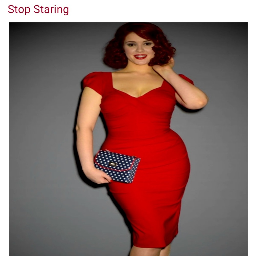🎀🔥Stop Staring Red Billion Dollar Pin-Up Dress 🔥🎀